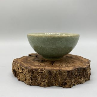 Green Cracked Glaze Teacup