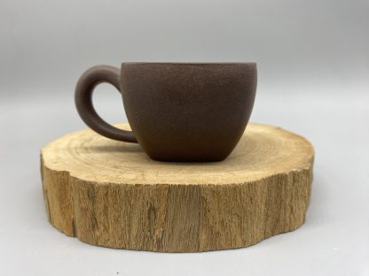 Purple clay cup with handle - Image 2