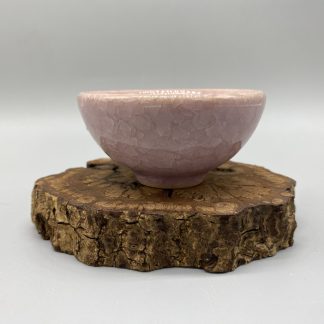 Pink Cracked Glaze Teacup