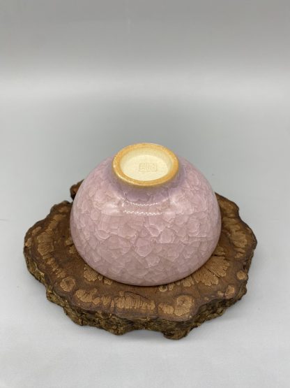 Pink Cracked Glaze Teacup - Image 4