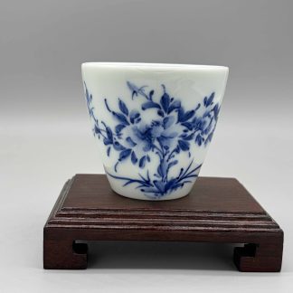 Hand-painted Blue-and-White Porcelain Teacup by Taiwan Chun-Pin Studio, No. 4
