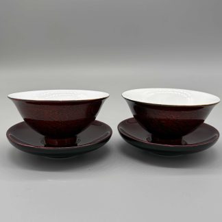 Lacquered Porcelain Tea Cups