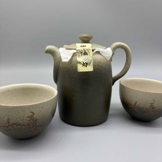 Ceramic Tea set by Lin’s Ceramic Studio (White / Green)