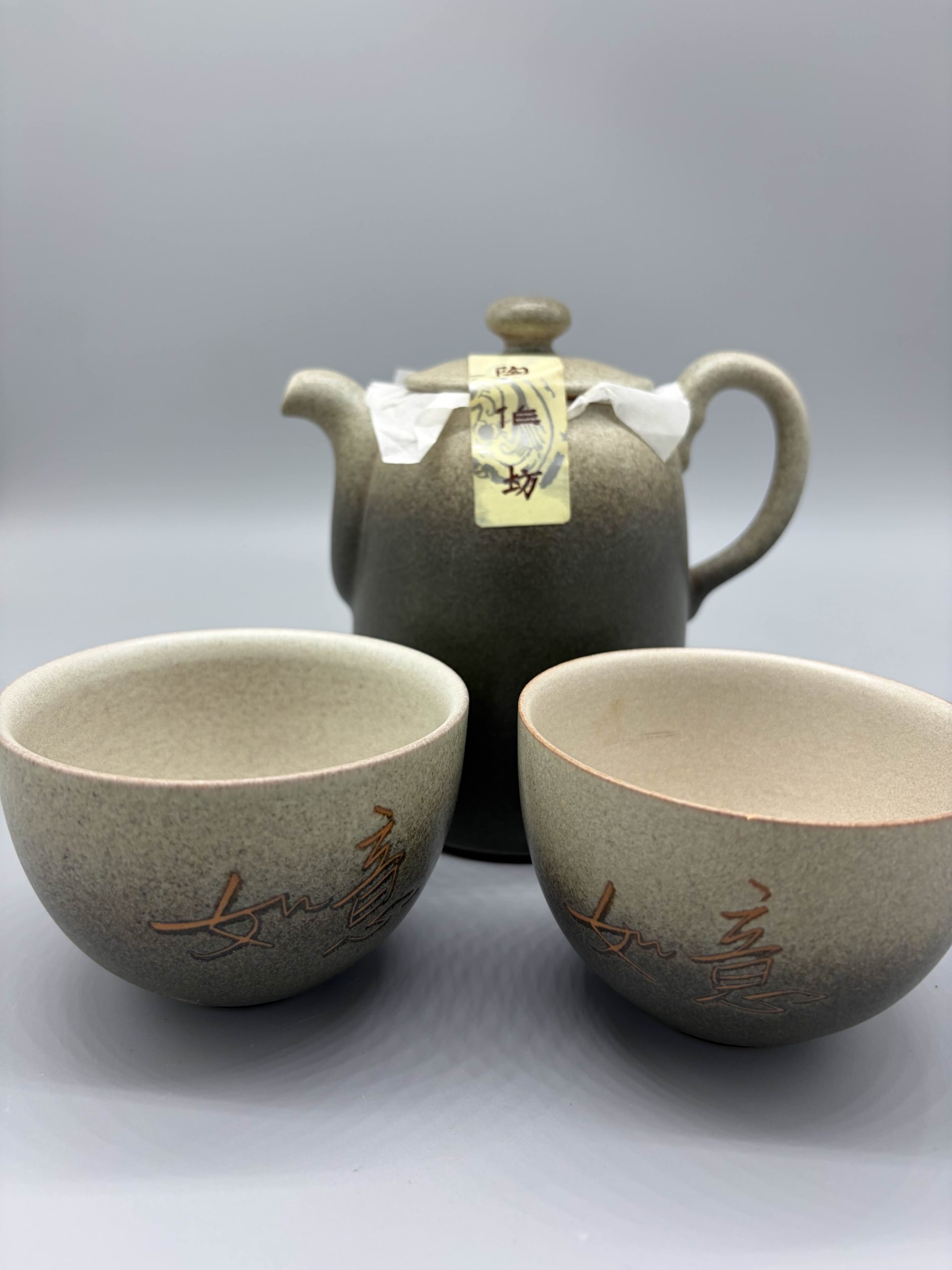 Ceramic Tea set by Lin’s Ceramic Studio (White / Green) - Image 2
